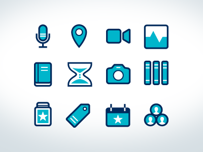 Icons for upcoming app app icons illustration