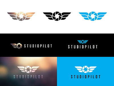 Studio Pilot Logo aperture camera drone wings