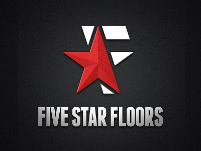 Fivestar black floors logo red star