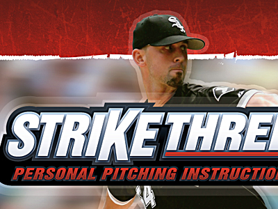 Strike Three baseball business card logos pitching white sox