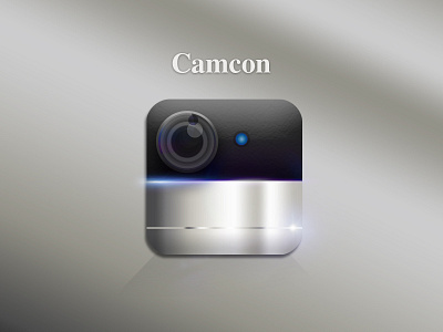 Camcon Icon app camera dribbble flare gradients icon lens metal photoshop