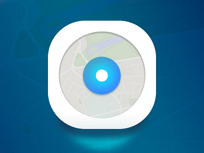 Location target app icon concept