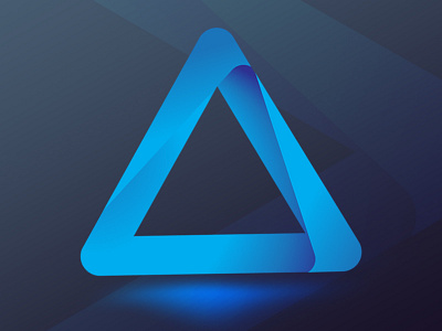 Tri loop logo (Day 7) blue gradients illustrator logo loop photoshop