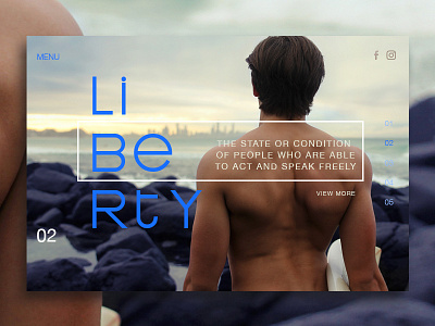 LIBERTY (DAY15) design modern page photography photoshop typography web