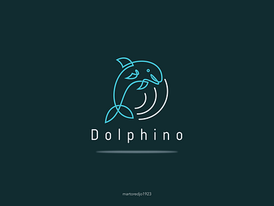 Dolphin monoline branding design graphic design icon illustration logo logos monoline typography ui ux vector