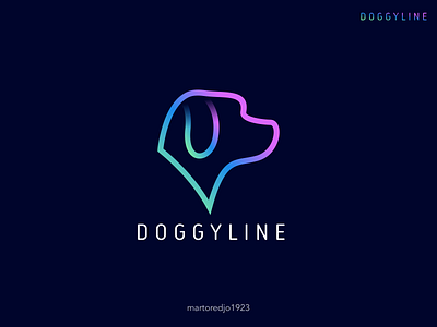 Dog Lineart branding colorful logo design dog logo graphic design icon illustration line art logo typography ui ux vector