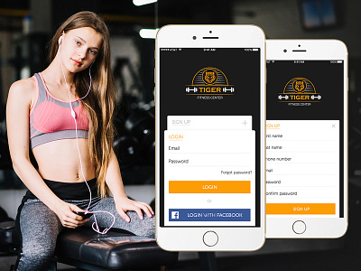 Login Mockup app app icon creative logo design gym logo login flow logo mockup design ui ux