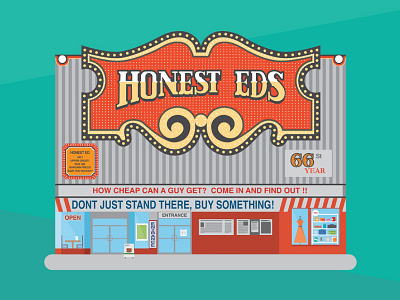 Toronto Landmark # 1 Honest Eds illustration landmark