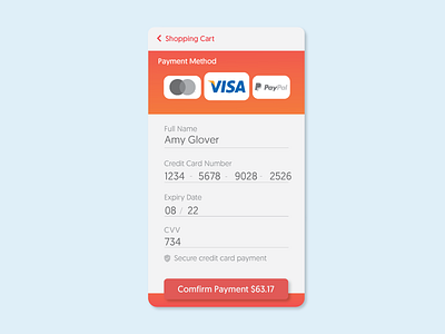 Credit Card Checkout 002 dailyui