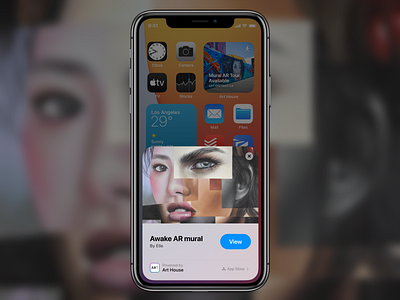 iOS 14 App Clips Product Opportunity: Art House app appclips ar arcore arkit art augmented reality camera camera app clean clips design ios14 mobile streetart ui ux