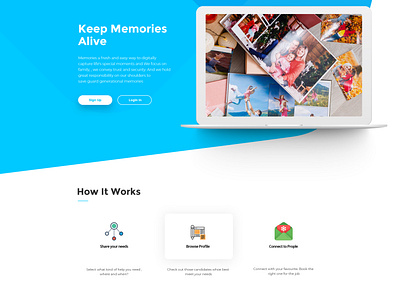 Memories branding design user friendly websitedesign