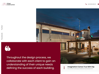 Geriger Construction branding design user friendly websitedesign