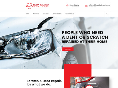 Mobile Auto Body Solutons branding design user friendly websitedesign