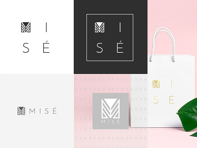 MiSé - Logo Concept elegant lines luxury modern retail shopping vexter