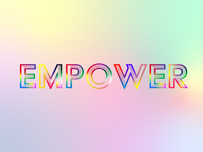 Empower gradient illustration typography vector vexter