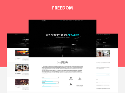 Freedom PSD Template freedom onepage psd template