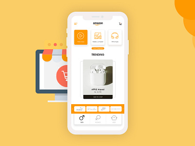 Amazon Home Screen amazon android app design home ios online screen shopping