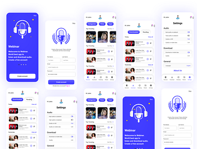 Music app UI app design app redesign daily design daily ui music app music app redesign music app ui new ideas podcast redesign challenge ui uiux