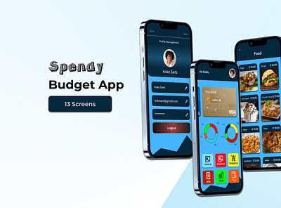 Spendy Budget App app branding design graphic design illustration typography ui ux vector
