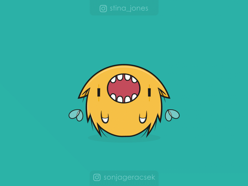 Chomp after effects animation character character animation character design flat freelance illustration loop looped animation motion design motion graphics vector