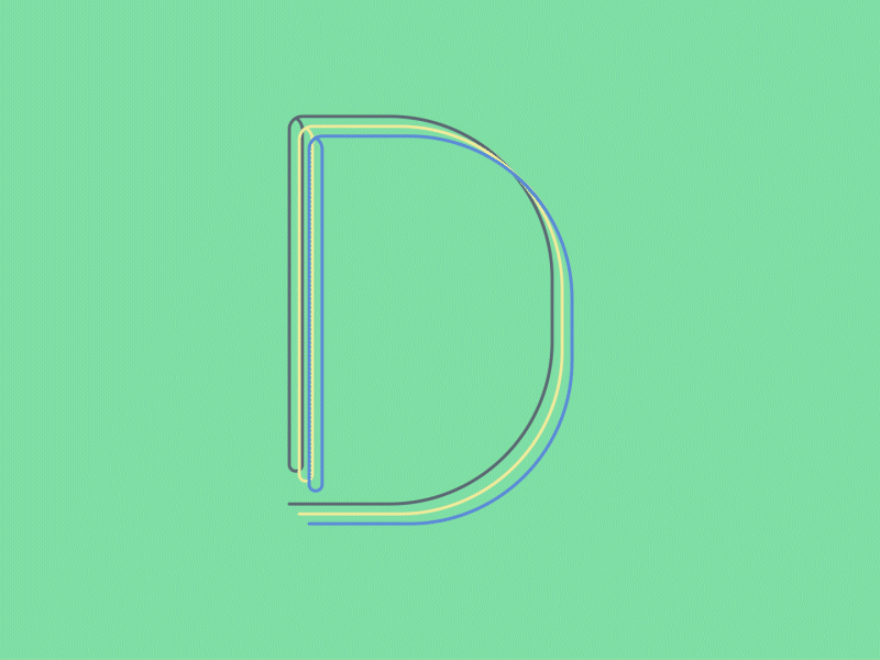 36 Days of Type - Day 4 2d animation 36 days of type 36 days of type lettering adobe after effects animation branding design flat illustration letter animation letter art letter d letter design motion motion design motion graphics pastel typography vector