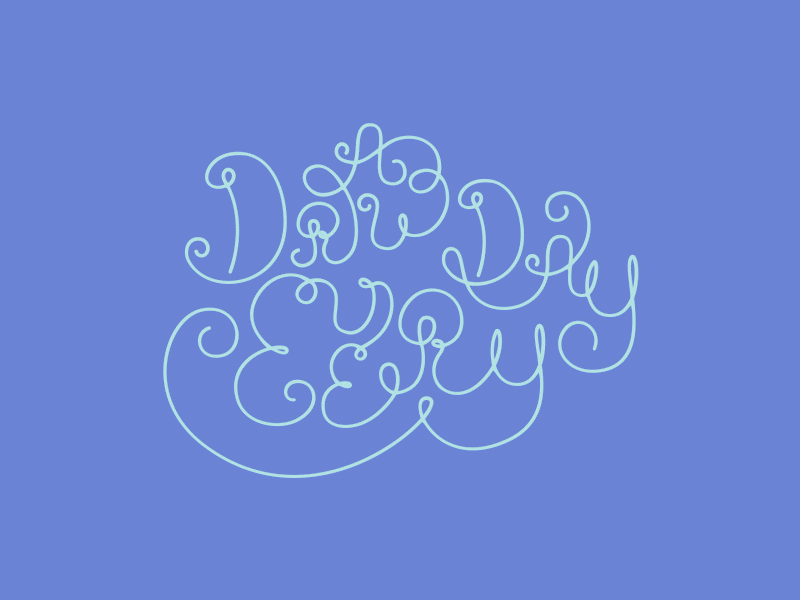 Draw Every Day 100 days of lettering 2d animation adobe after effects animation branding flat hand lettered hand lettering illustration letter art lettering lettering artist lettering challenge motion motion design motion graphics pastel typography vector