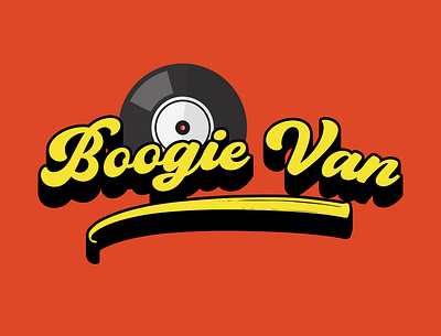 Boogie Van 70s DJ Logo Design branding design dj logo graphic design illustration logo text logo typography
