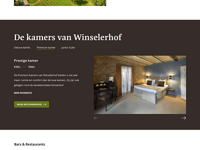 Oostwegel Collection arrangement clean dark design hotel web webdesign white work