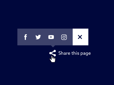 Share blue close share share page social social media white
