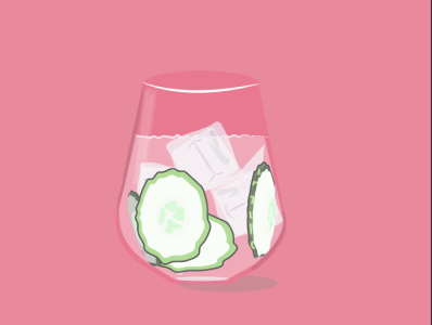 Drink adobe art brading drink glass graphic design ice illustration logo pink ui vector