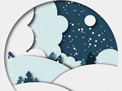Christmas adobe art brading christmas graphic design illustration logo shadow snow tree vector