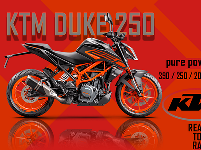 KTM Duke Ad banner brading design duke graphic design ktm logo poster