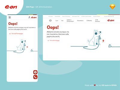 404 Page for E.on - 2021 app branding design graphic design illustration ui ux