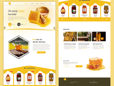 Şirin-Beekeping and Honey Landing page design logo ui ux vector web