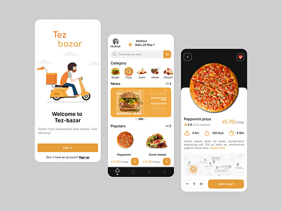 Tez Bazar-Food delivery app