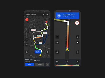 Navigator app app design gps mobile navigator ui ux
