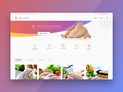 Bookmychicken home page bookmychicken chicken design food home page redesign website