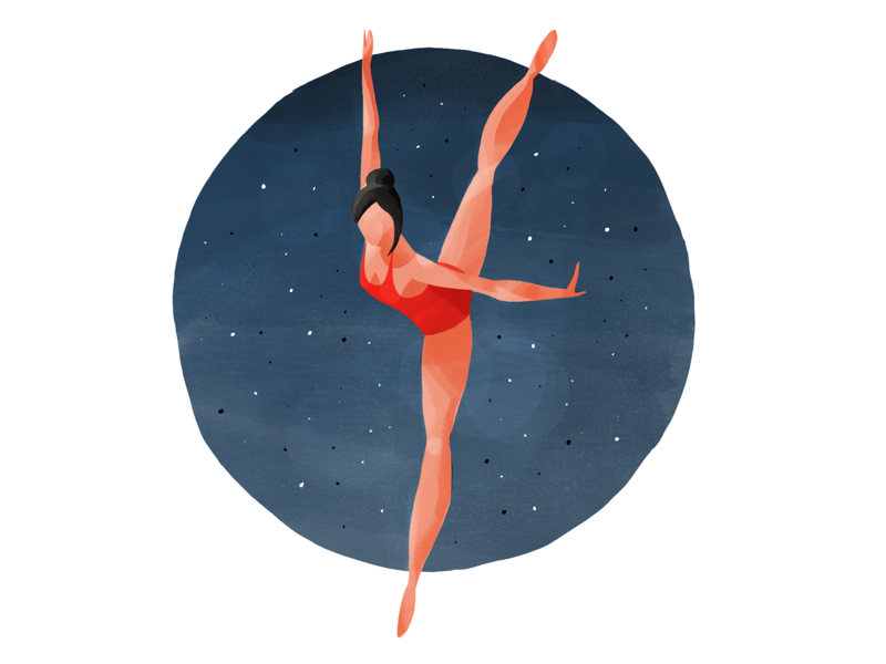 Dynamic 7 dancing shahnawaz gradient texture girl character drawing procreate illustration pose dynamic
