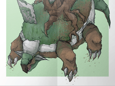 Torterra illustration photoshop pokemon poster torterra