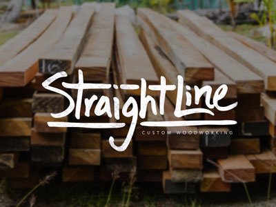 Straight Line Logo logo photoshop typography woodworking