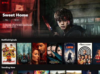 NETFLIX_CLONE entertainment movie react app responsiveness ui wesite design