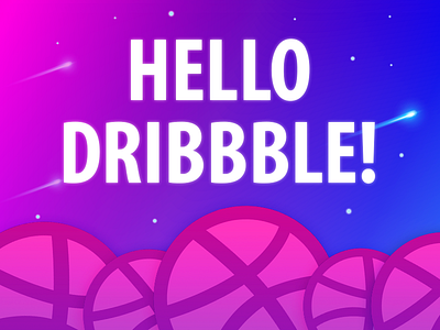 Hello Dribbble! ball hello dribbble hellodribbble invite