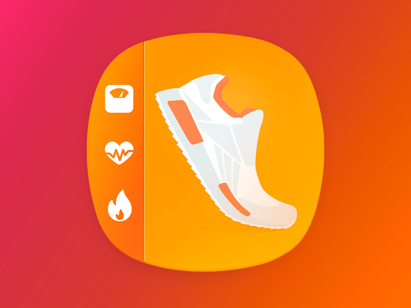Pedometer Step Counter Main Icon step pedometer counter calorie workout sport fitness weight weight loss icon