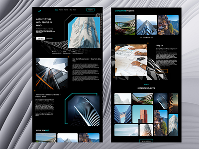 Landing page for architectural firm