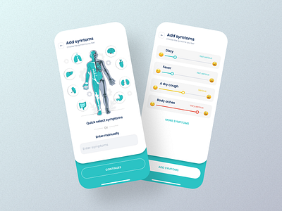 Symptoms tracking - Medical app - Mobile App app data dizzy doctor medical medicine mobile sick symptoms tracking