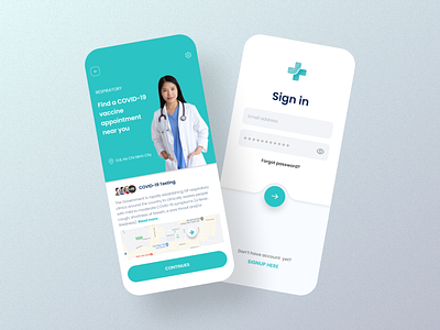 Vaccine appointment - Sign up - Telemedicin Mobile App app call design doctor ios map online password remote telemedicine ui viet vietnam
