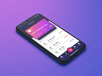 The wallet - Personal finance new version ! account cc creadit card iphone mockup ui ux wallet
