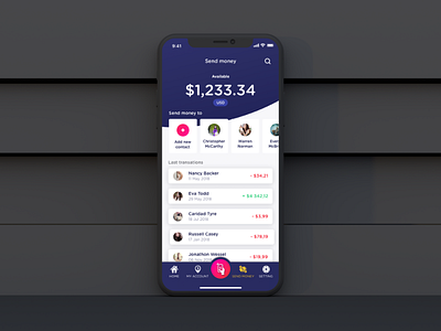 Send money - The peronal finance mobile app by Tung Chi Vo on Dribbble