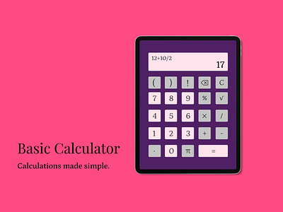 Day #004 of Daily UI Challenge ~ Calculator