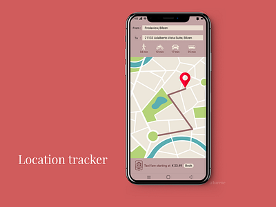Day #020 of Daily UI Challenge ~ Location tracker